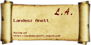 Landesz Anett névjegykártya